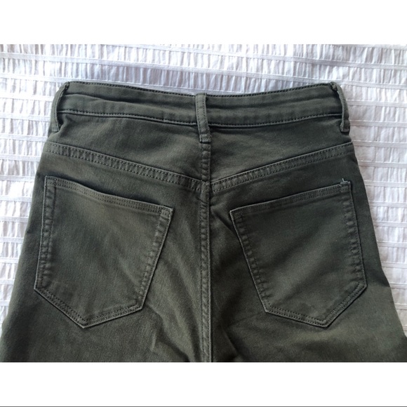 Army Green High Waisted Skinny Jeans - Picture 5 of 11